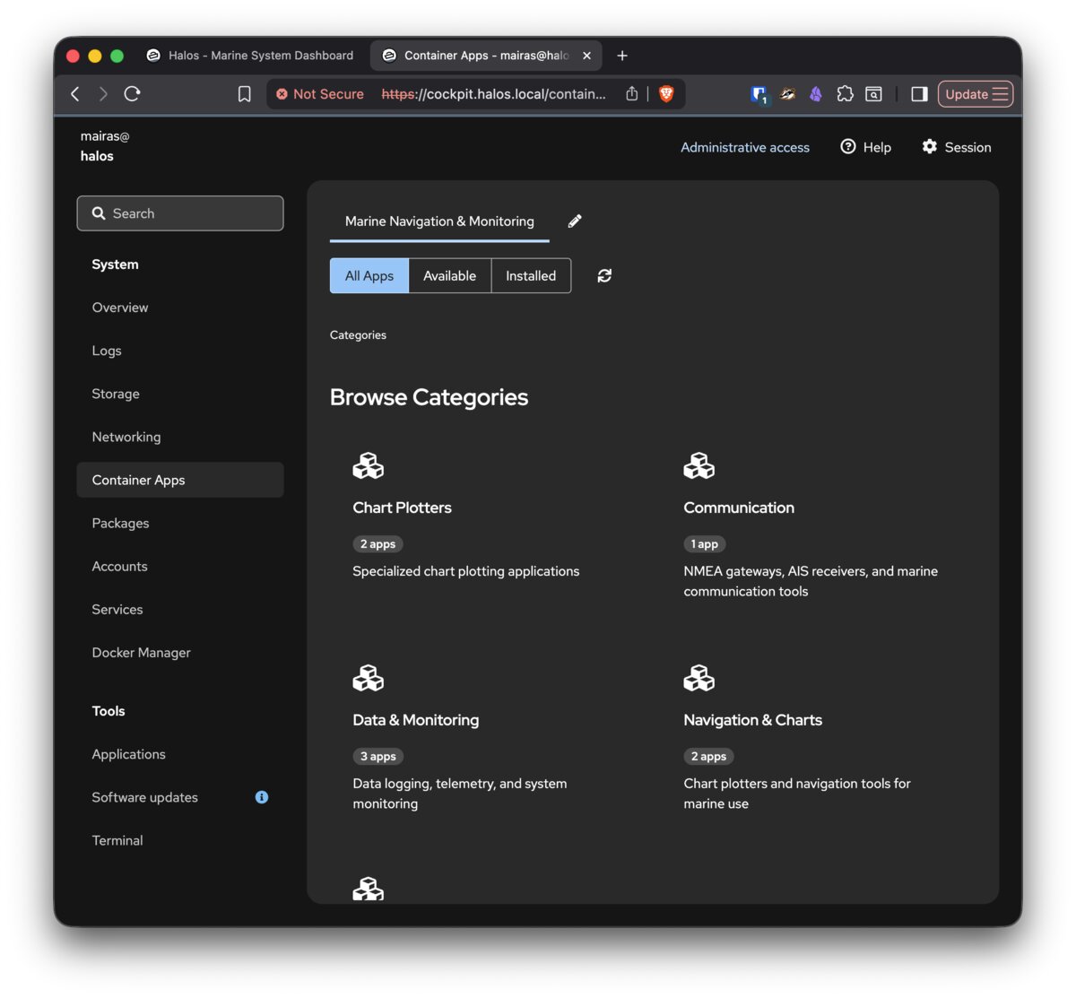 Container Apps Store
